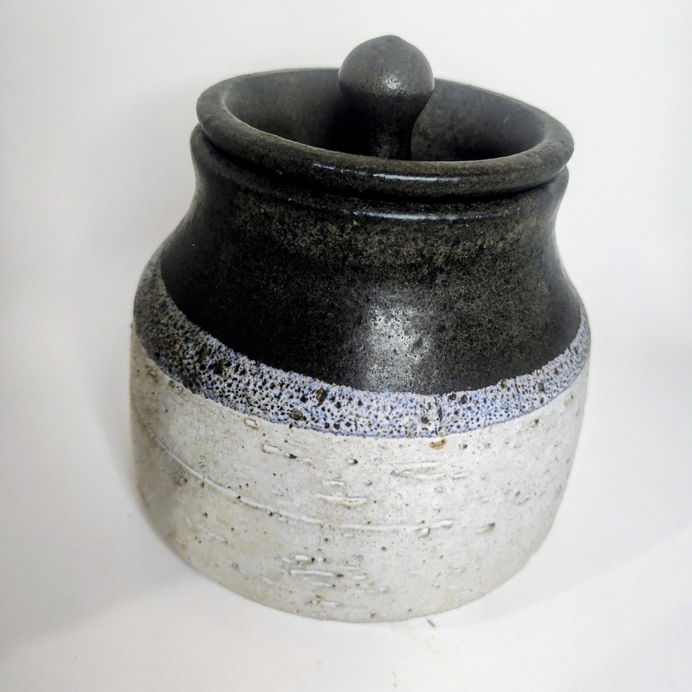 Artisan Black and White Ceramic Vase GE Ball